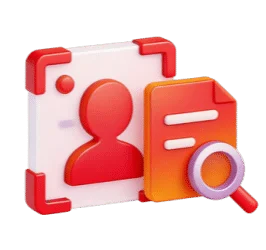 3D red and orange shield icon with a white heart in the center
