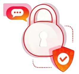 Take charge of your safety illustration with lock and shield